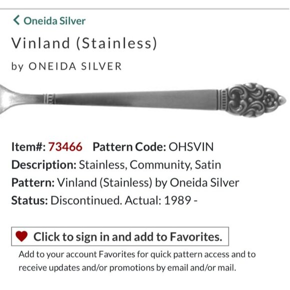 Oneida Vinland Stainless Steel Iced Tea Spoons Set Of 4 - Picture 1 of 5